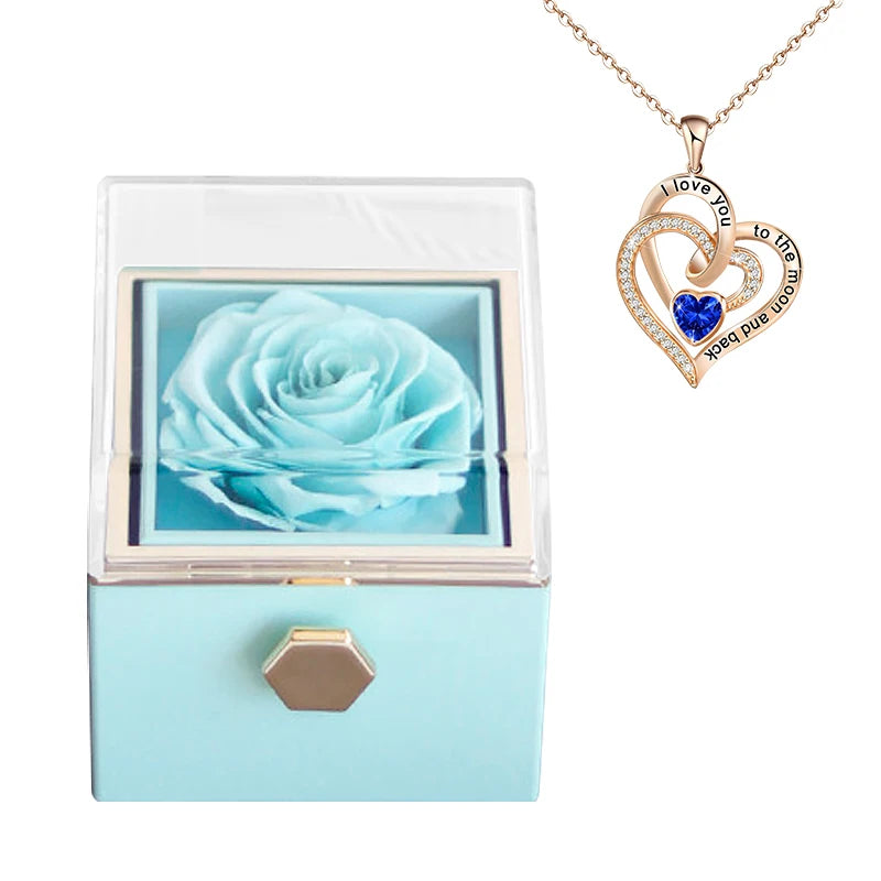 Rotating jewelry box "Infinity Rose" for jewelry