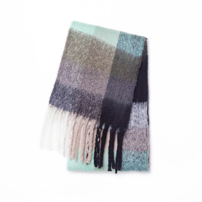 Warmer Kaschmir-Imitat Schal Langer Pashmina Foulard für Damen