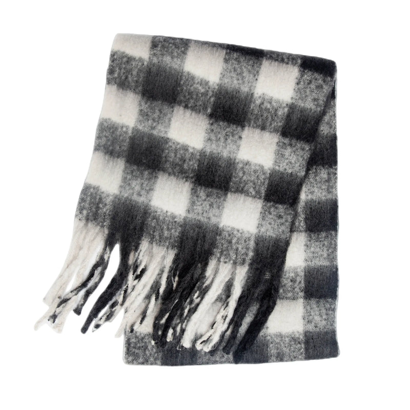 Warmer Kaschmir-Imitat Schal Langer Pashmina Foulard für Damen