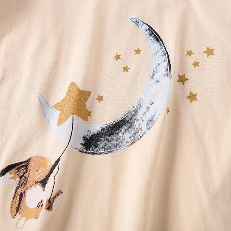 Little Maven Baby Mädchen Oberteil Top Cartoon Mond
