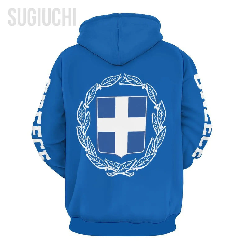 Unisex Hoodie Griechenland Flagge mit Kapuze