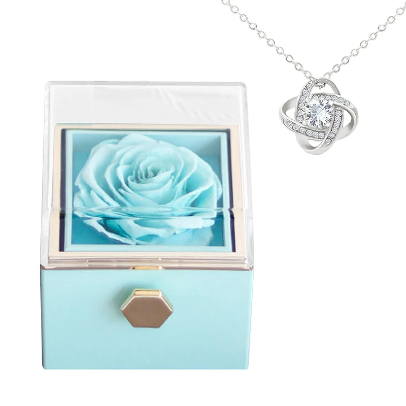 Rotating jewelry box "Infinity Rose" for jewelry