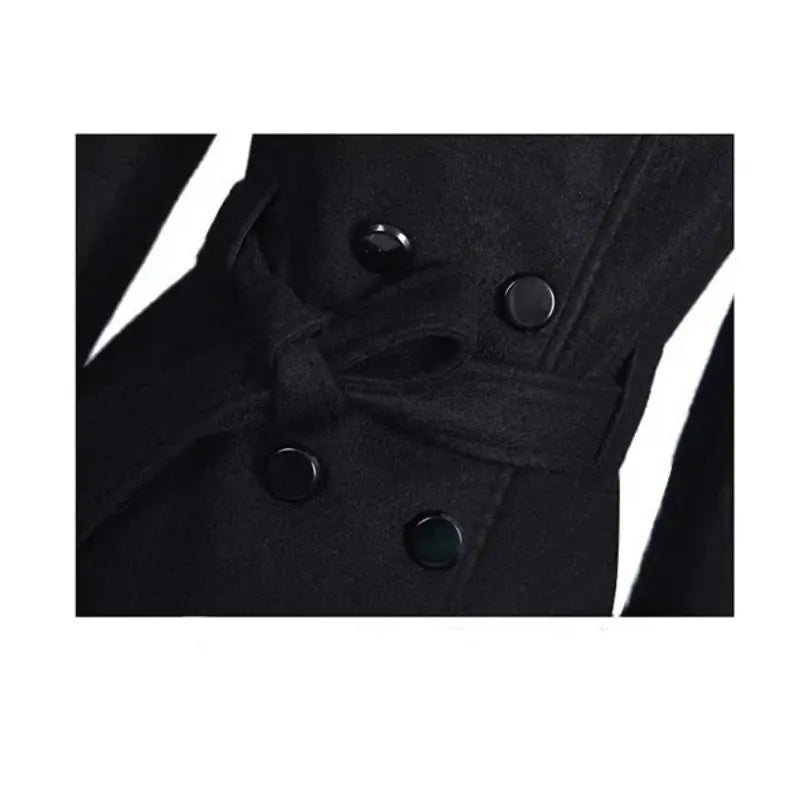 Damen Trenchcoat Wollmantel