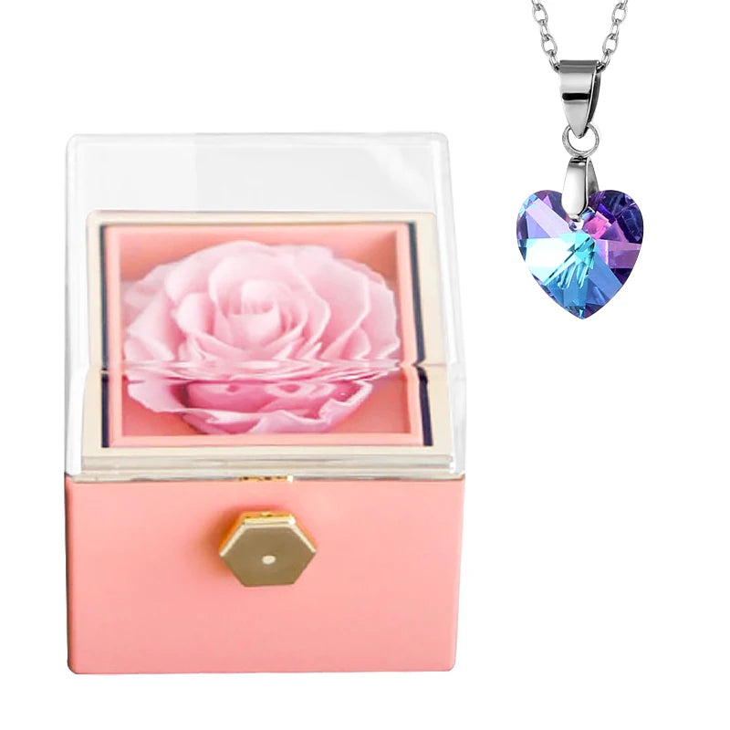 Rotating jewelry box "Infinity Rose" for jewelry