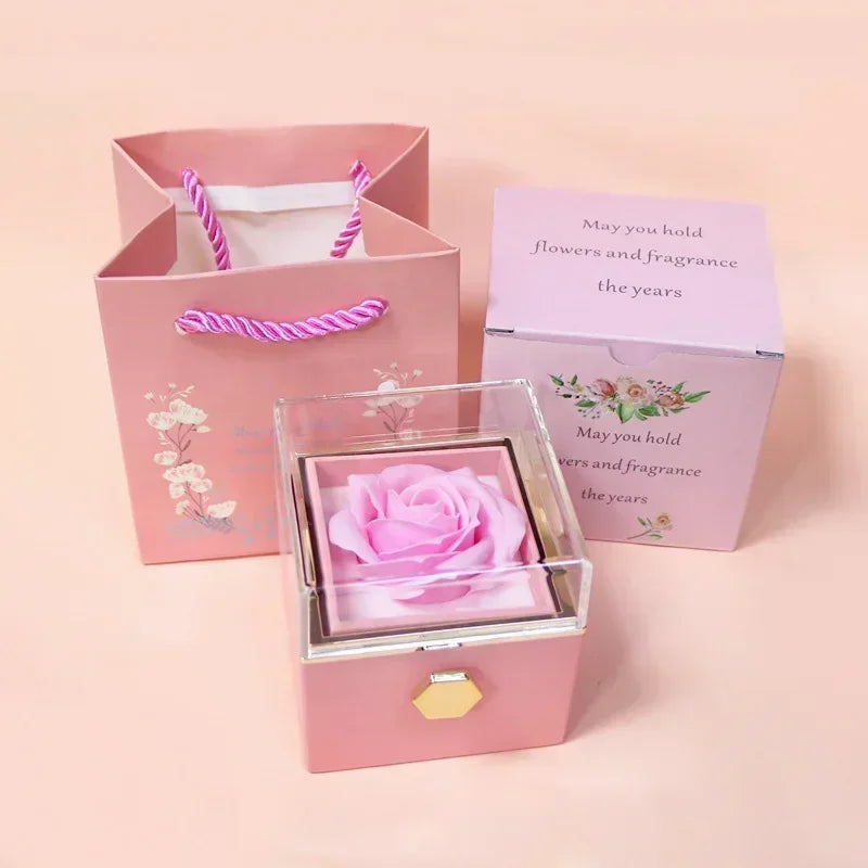 Rotierende Schmuckschatulle "Infinity Rose" für Schmuck