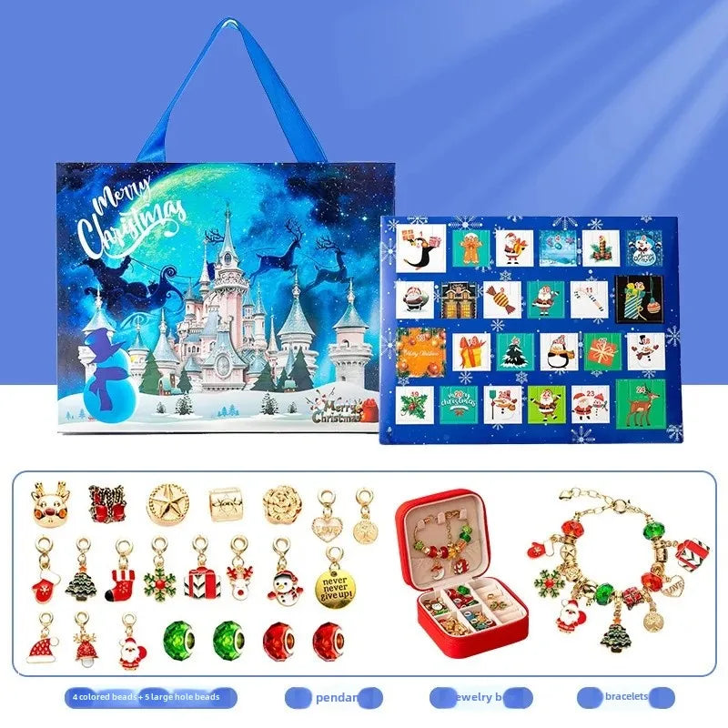Christmas decorations Advent calendar 24-day countdown to the Christmas calendar Trendy jewelry set