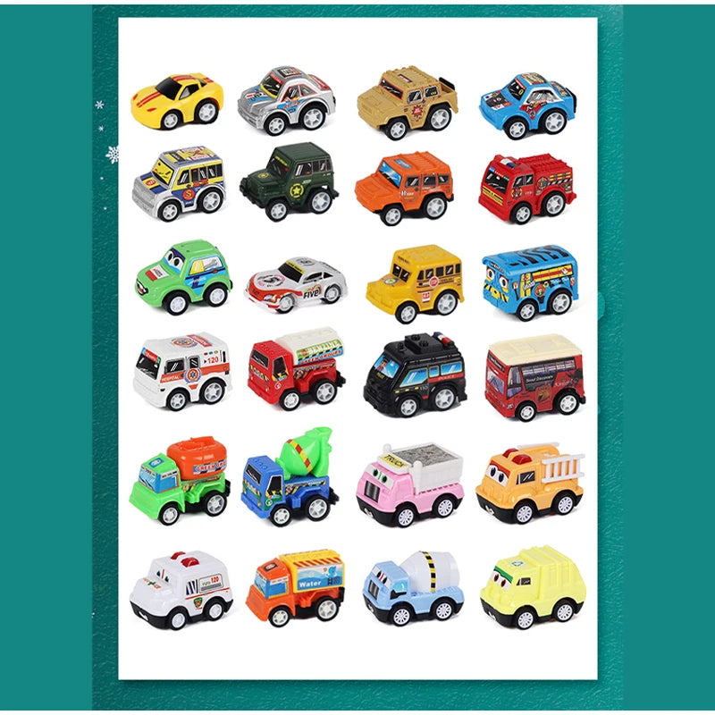 Advent Calendar Gift Box Vehicles Car Toy Set 24 Days Christmas Countdown