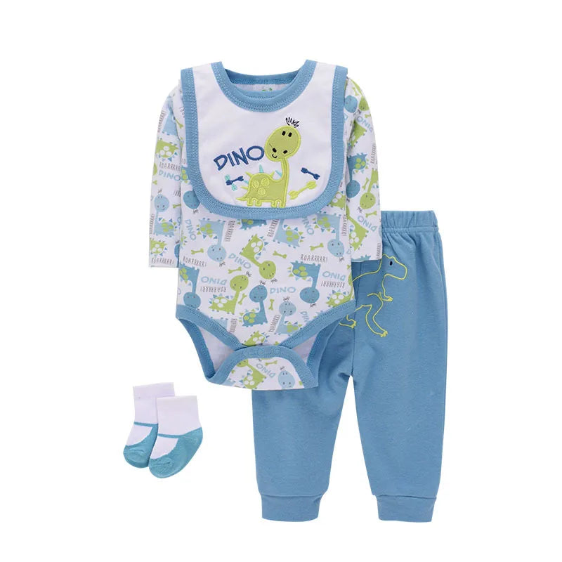 Little Maven Baby Strampler Set 4-teilig Baumwolle