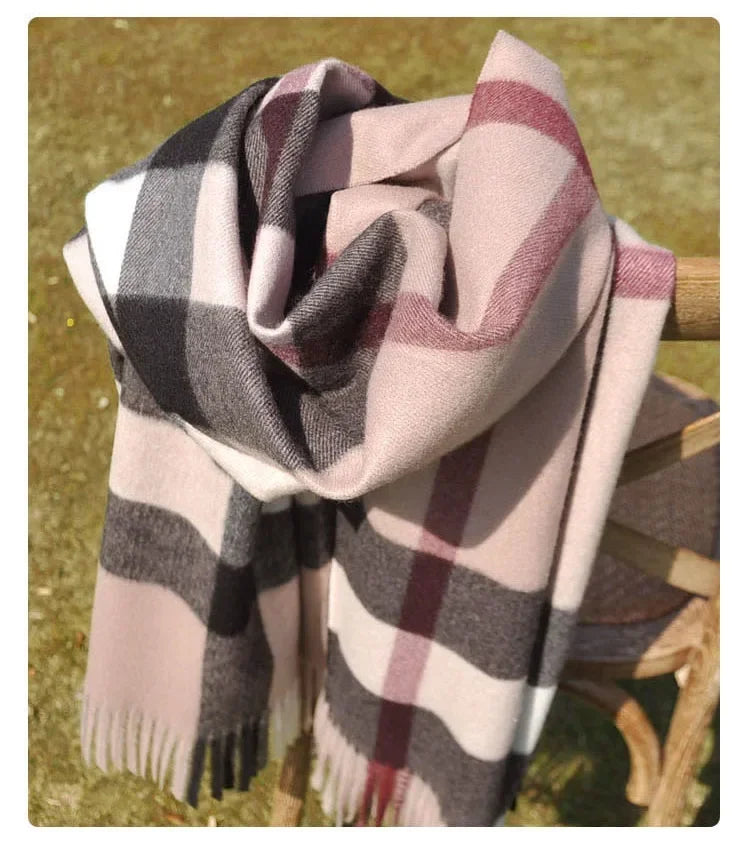 Winter Luxusmarke Tippet Schal für Damen Plaid Schals Warm British Style 190*70cm