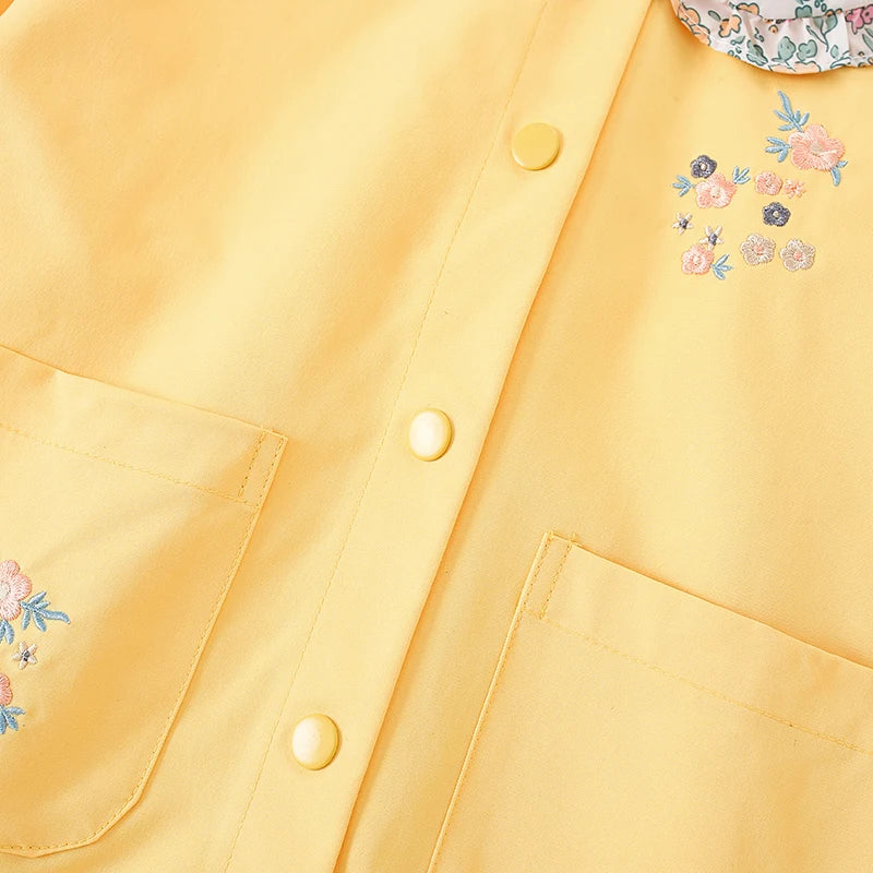 Little Maven  Baby Mädchen niedlichen Umlegekragen Jacke Stickerei Blume