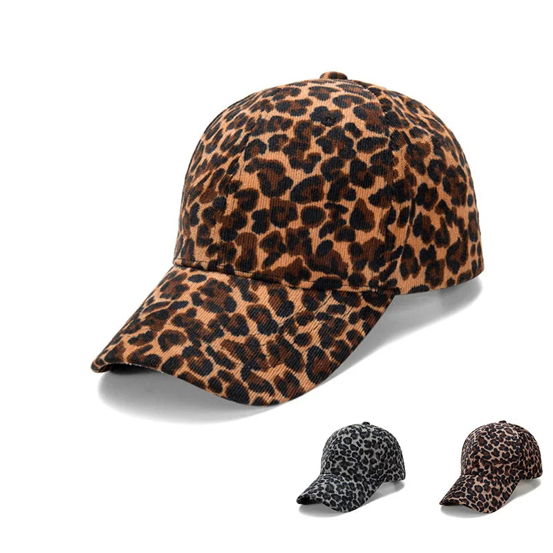 Unisex Leopard Print Baseball Cap Hip Hop Snapback Kappe 