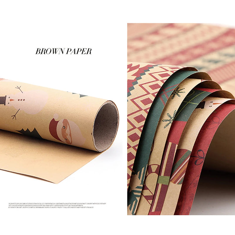Retro Weihnachtselement Geschenkpapier DIY Geschenkverpackung