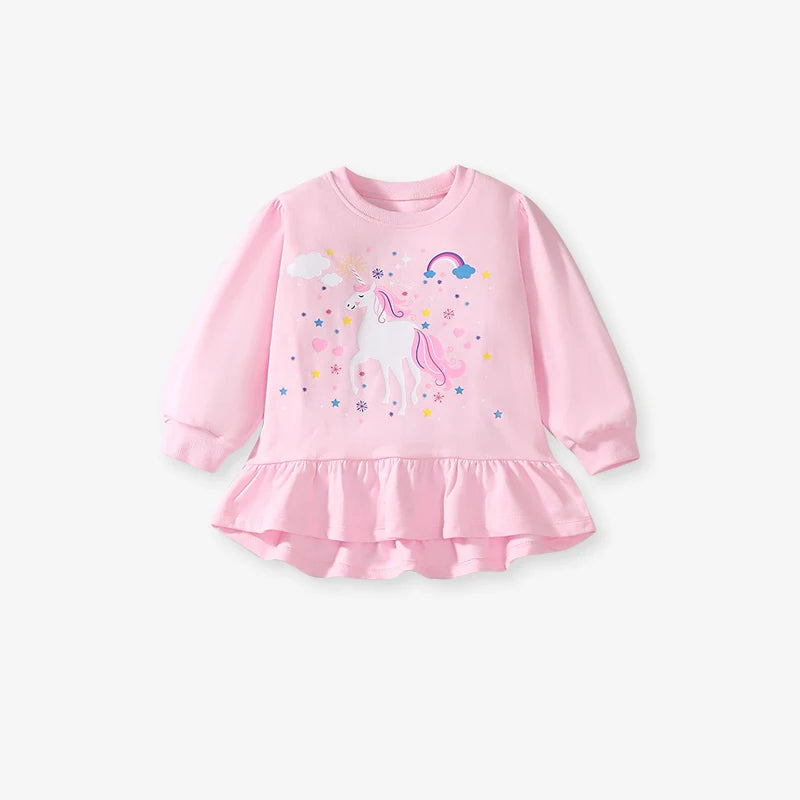 Little Maven Baby Mädchen Sweatshirt Top + Leggings Set Cartoon Einhorn