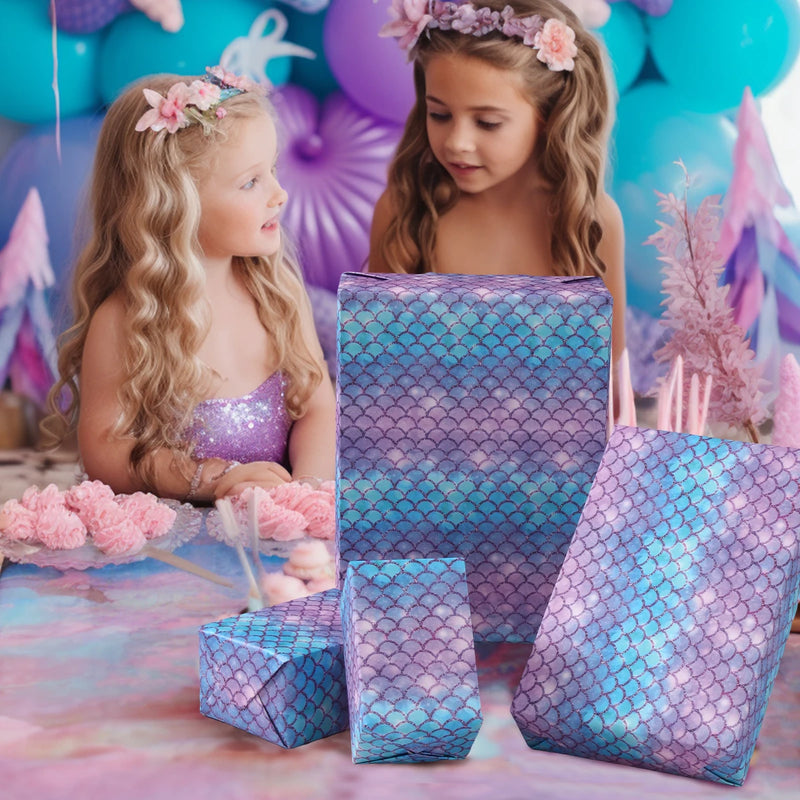 Meerjungfrau DIY Geschenkpapier