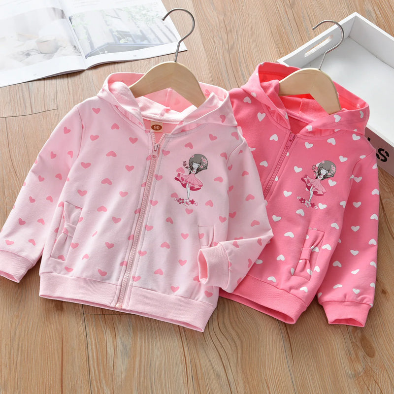 Little Maven Baby Mädchen Jacke Cartoon Herzen