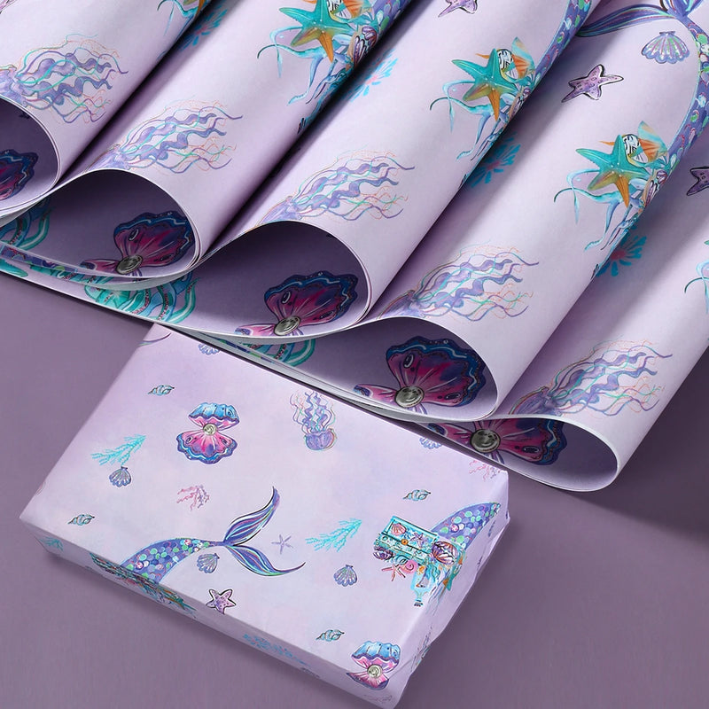 Meerjungfrau DIY Geschenkpapier