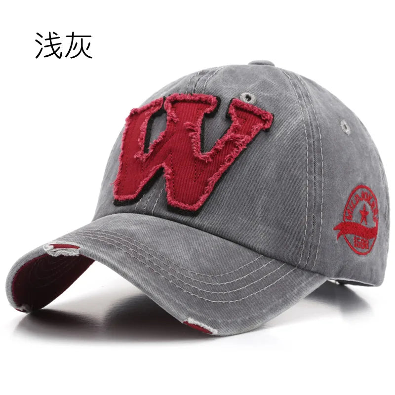 Unisex Baseball Caps Buchstaben W Stickerei Snapback Hip Hop Einstellbar Baumwolle