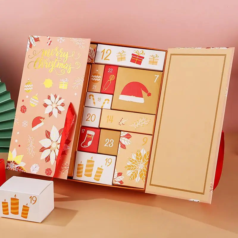 DIY Adventskalender Weihnachts Geschenk Box 24 Tage Countdown-Kalender leer