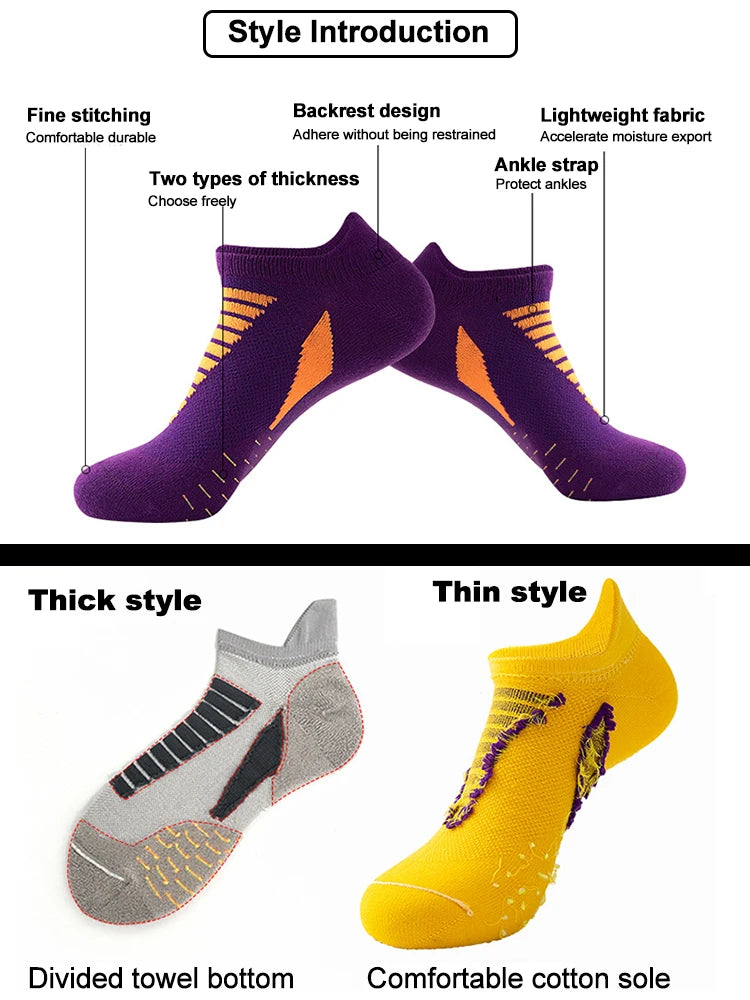 5 Paar Herren Laufsport Socken schnell trocknende rutsch feste Boots Sport Socken