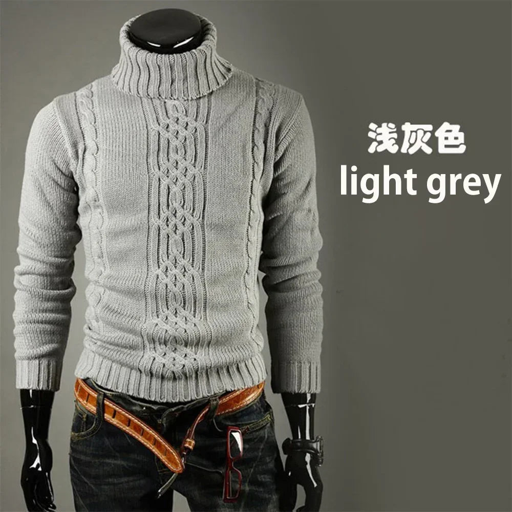 Men's casual turtleneck sweater