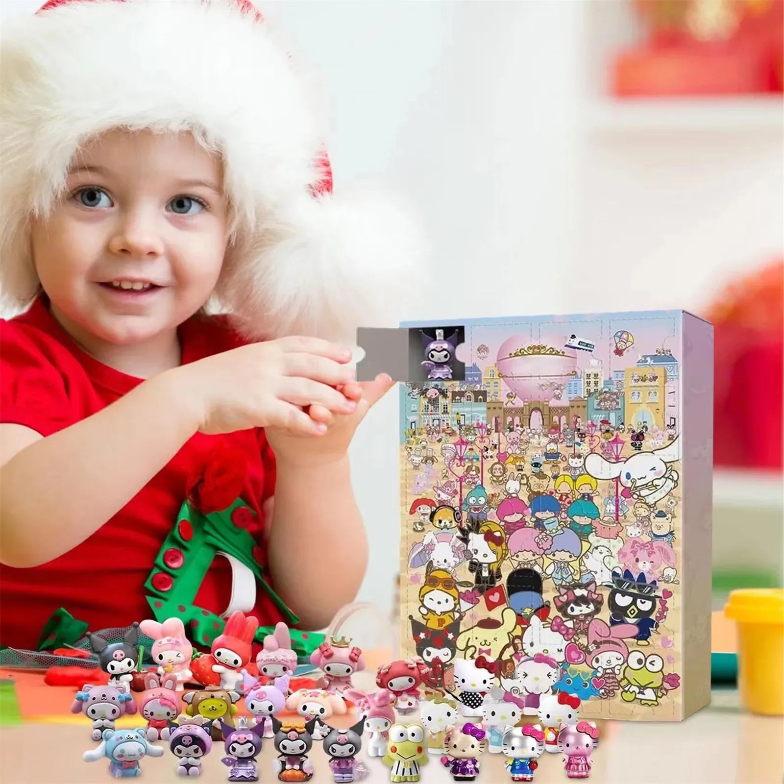 Miniso Sanrio Weihnachts Adventskalender Anime Figuren Modelle