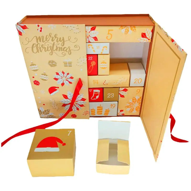 DIY Adventskalender Weihnachts Geschenk Box 24 Tage Countdown-Kalender leer