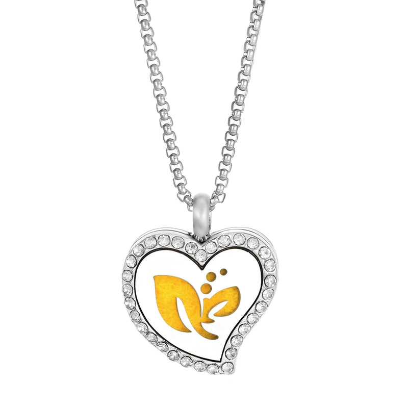 Duftschmuck Anhänger Herzförmig Aroma Therapie Parfüm Medaillon Diffusor Halskette