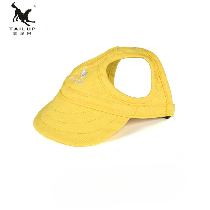 TAILUP Verstellbare Haustier Hundereise Baseballmütze, süße Sonnenkappe, Visiermütze mit Ohrlöchern