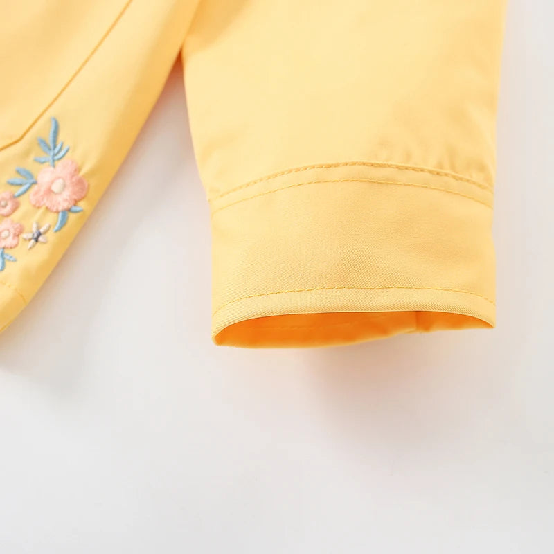 Little Maven  Baby Mädchen niedlichen Umlegekragen Jacke Stickerei Blume