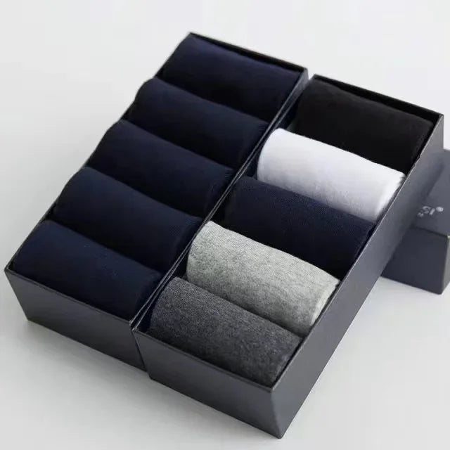 10 Paar Herren Socken aus reiner Baumwolle weiche Business Socken