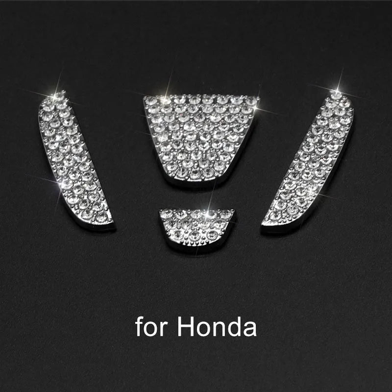 Auto Bling Lenkrad Logo Aufkleber Strass