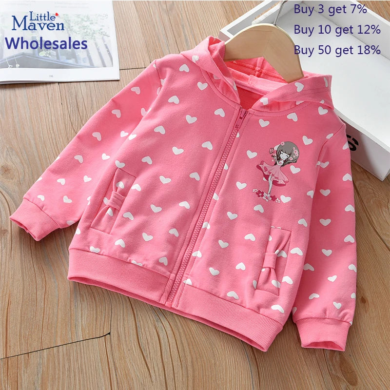 Little Maven Baby Mädchen Jacke Cartoon Herzen