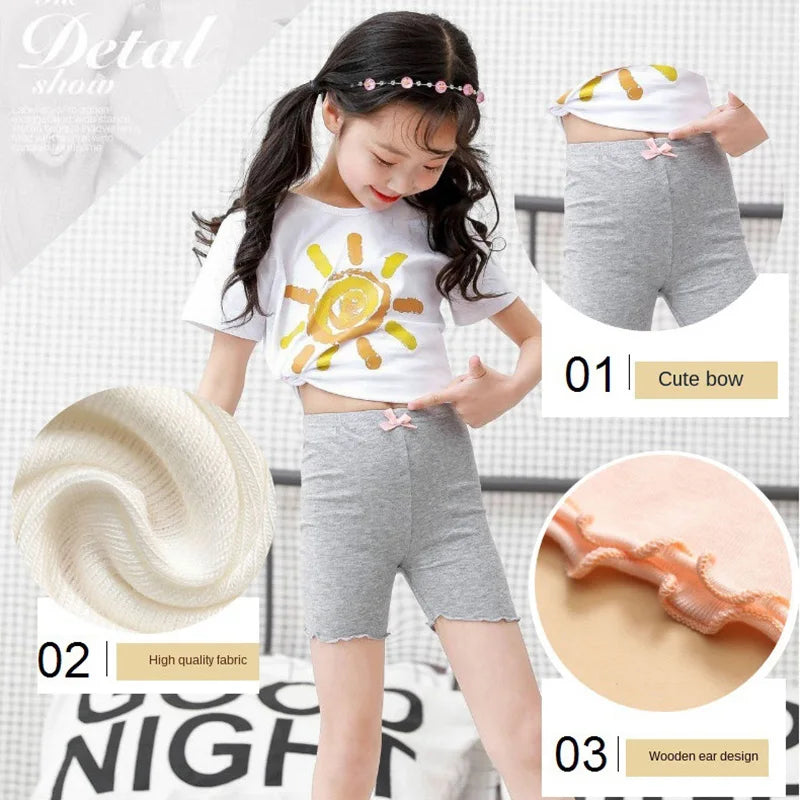 Mädchen Modal Unterwäsche Shorts mit Kringel Saum