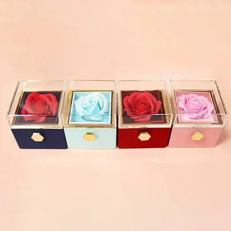 Rotierende Schmuckschatulle "Infinity Rose" für Schmuck