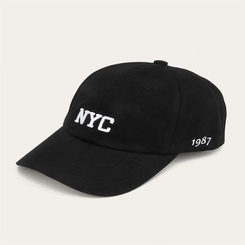 Unisex NYC Bestickte Baseball Kappe Hut Baumwolle USA Hip Hop