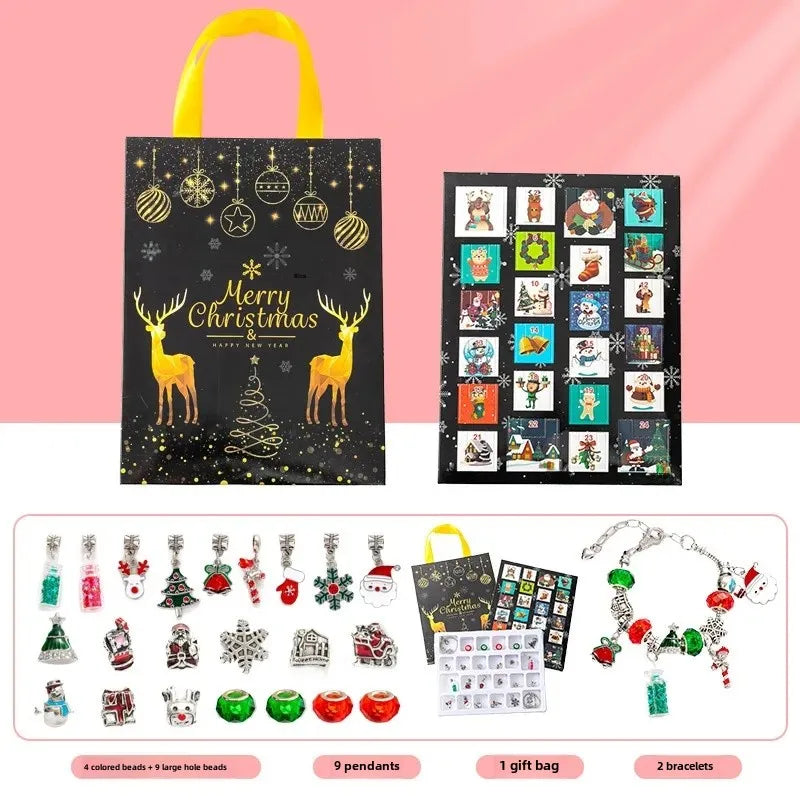 Christmas decorations Advent calendar 24-day countdown to the Christmas calendar Trendy jewelry set