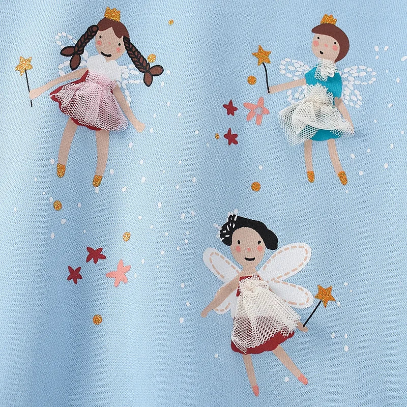 Little Maven Baby Mädchen Sweatshirt Top blau Blume Fee