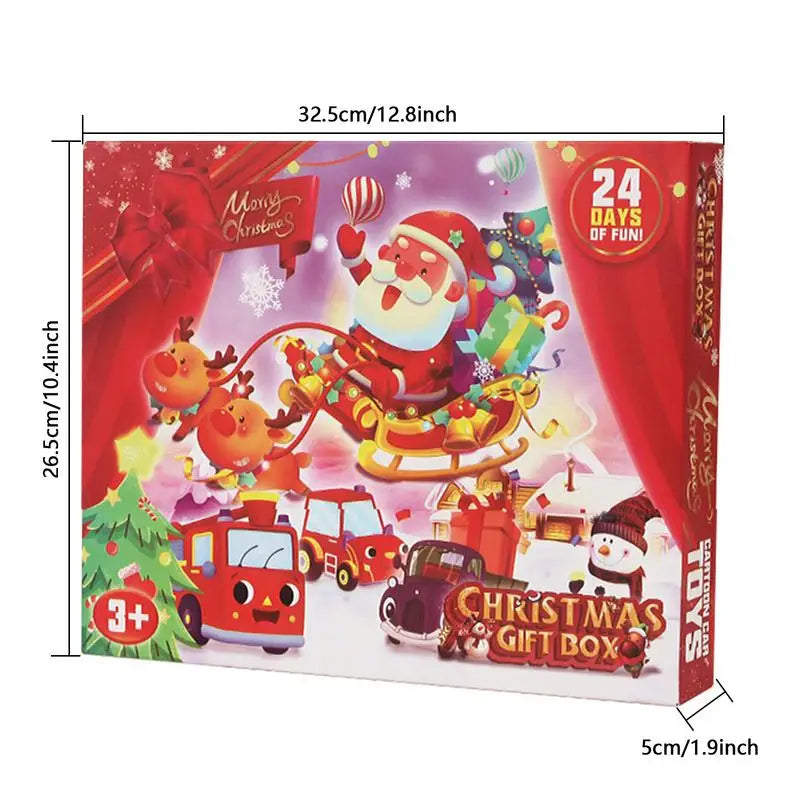 Adventskalender Geschenk Box Fahrzeuge Auto Spielzeug Set 24 Tage Weihnachten Countdown