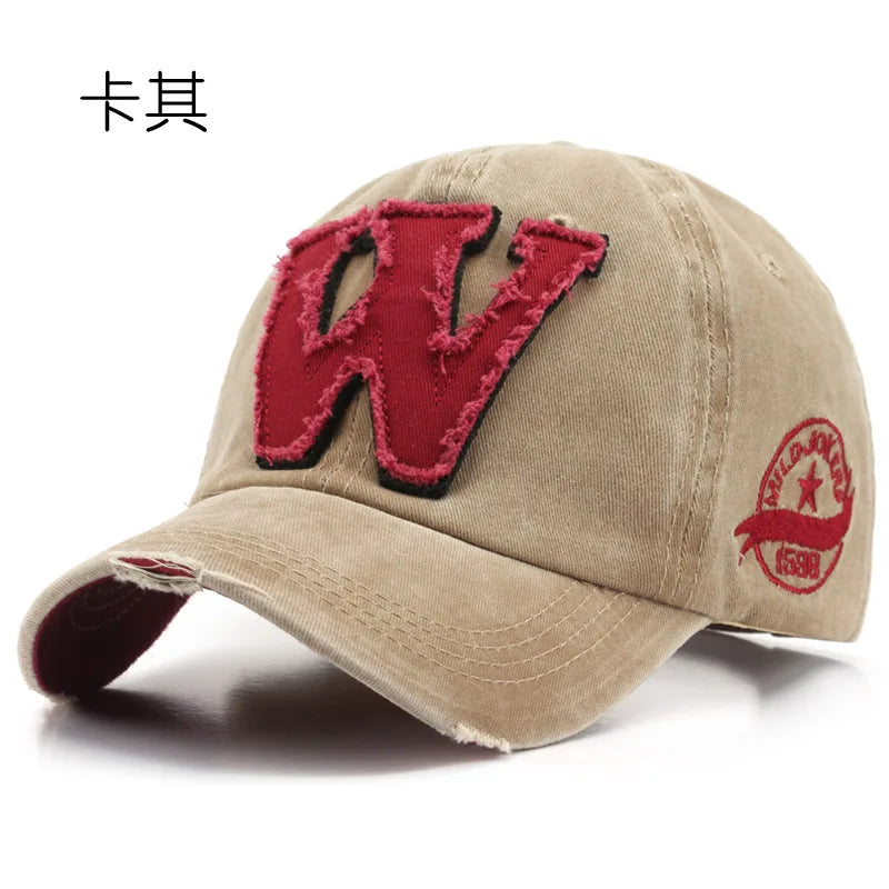 Unisex Baseball Caps Buchstaben W Stickerei Snapback Hip Hop Einstellbar Baumwolle
