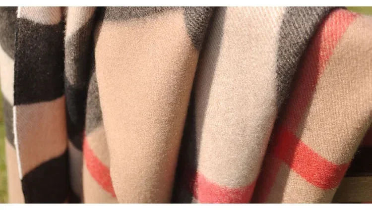 Winter Luxusmarke Tippet Schal für Damen Plaid Schals Warm British Style 190*70cm