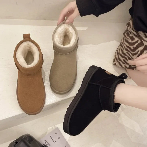 Damen kurze Slip-On Winter Boots