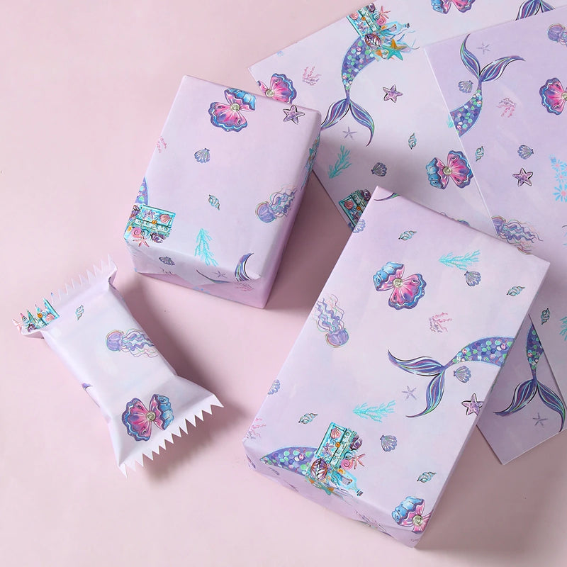 Meerjungfrau DIY Geschenkpapier