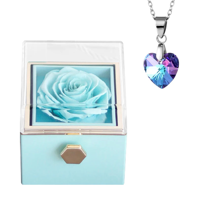 Rotating jewelry box "Infinity Rose" for jewelry