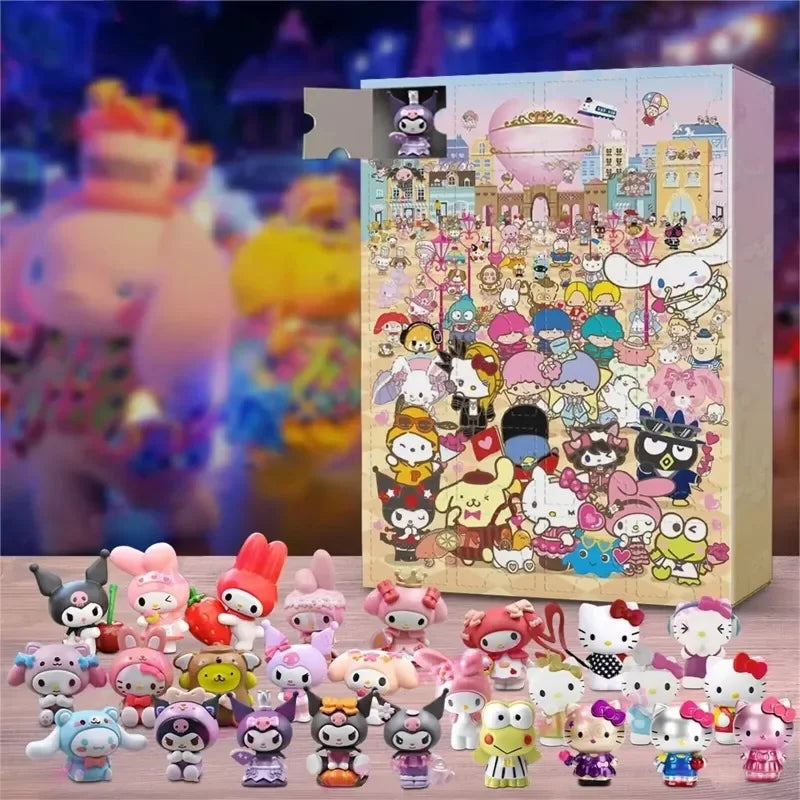 Miniso Sanrio Weihnachts Adventskalender Anime Figuren Modelle