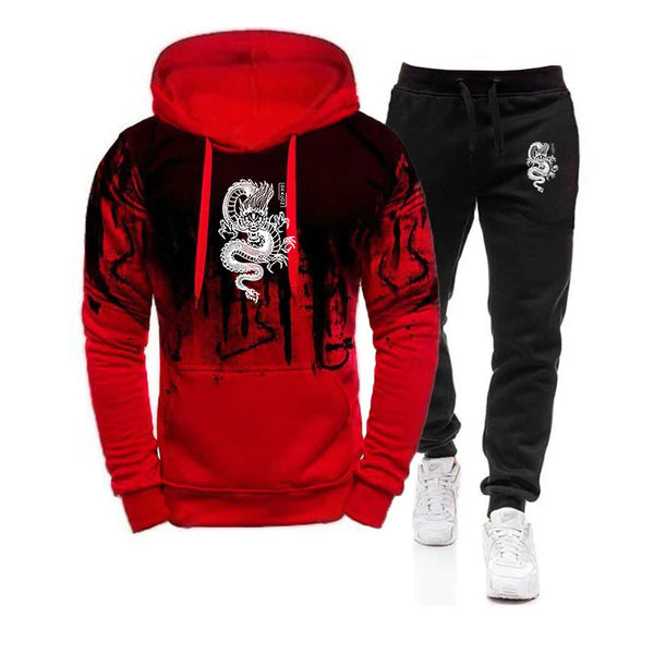 Herren 3D Winter Trainingsanzug Casual Sportbekleidung Pullover Sweatershirt