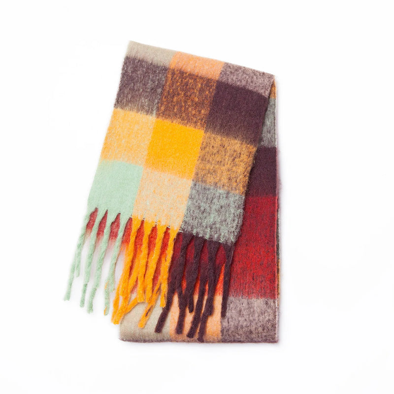 Warmer Kaschmir-Imitat Schal Langer Pashmina Foulard für Damen