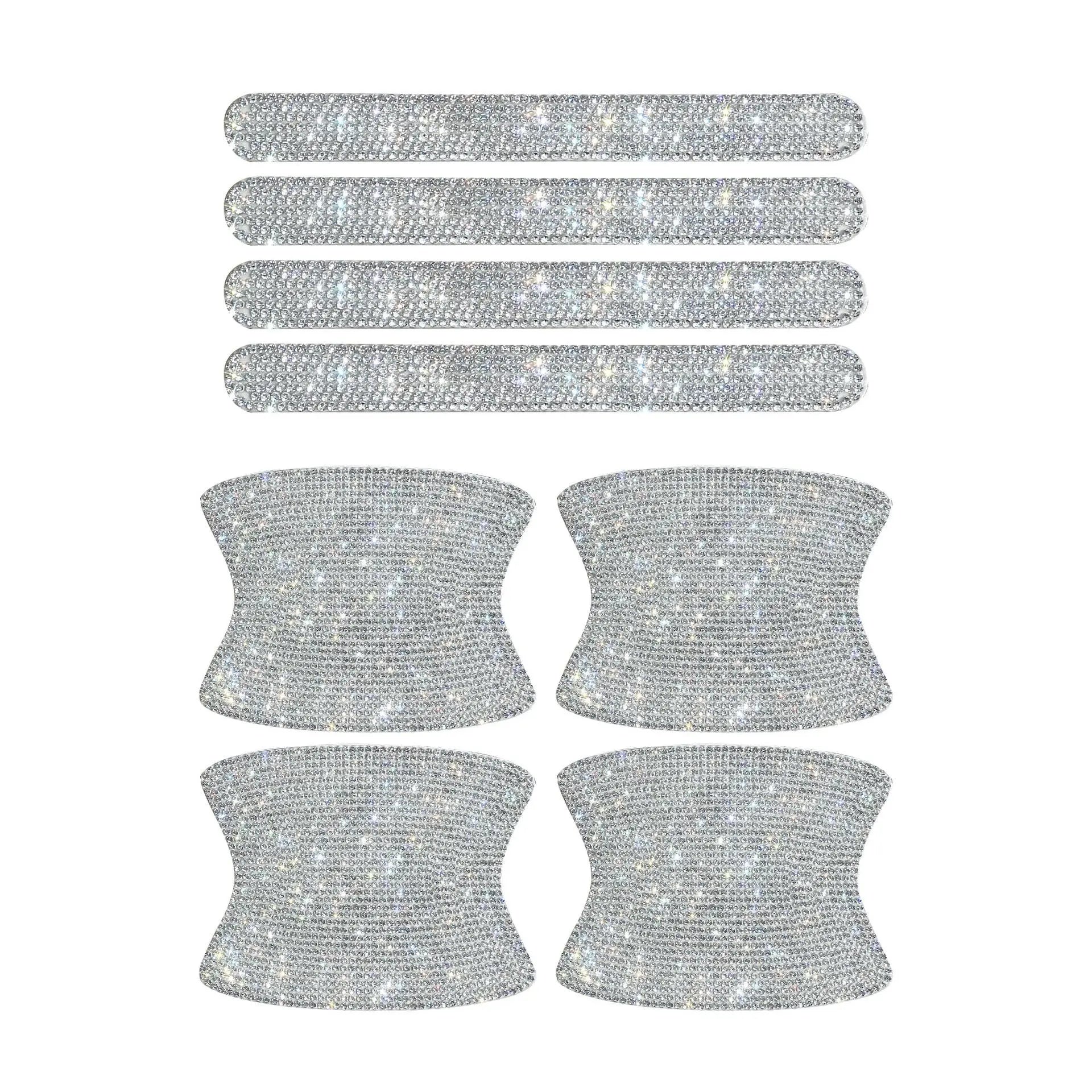 Car Door Handle Sticker Universal Rhinestone Crystal Glitter Door Handle Protection Sticker