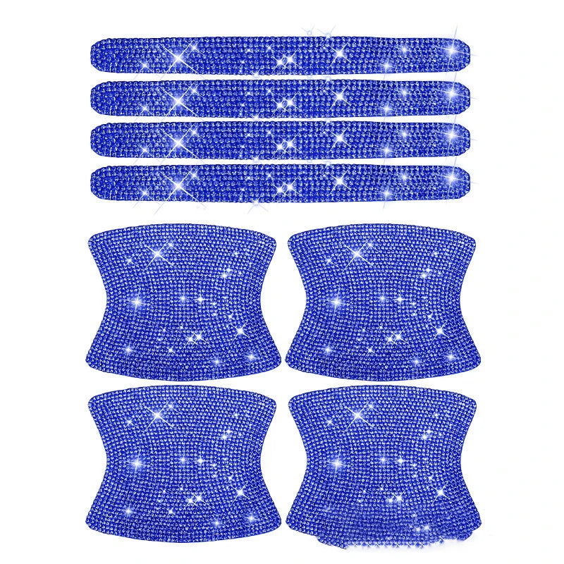 Car Door Handle Sticker Universal Rhinestone Crystal Glitter Door Handle Protection Sticker