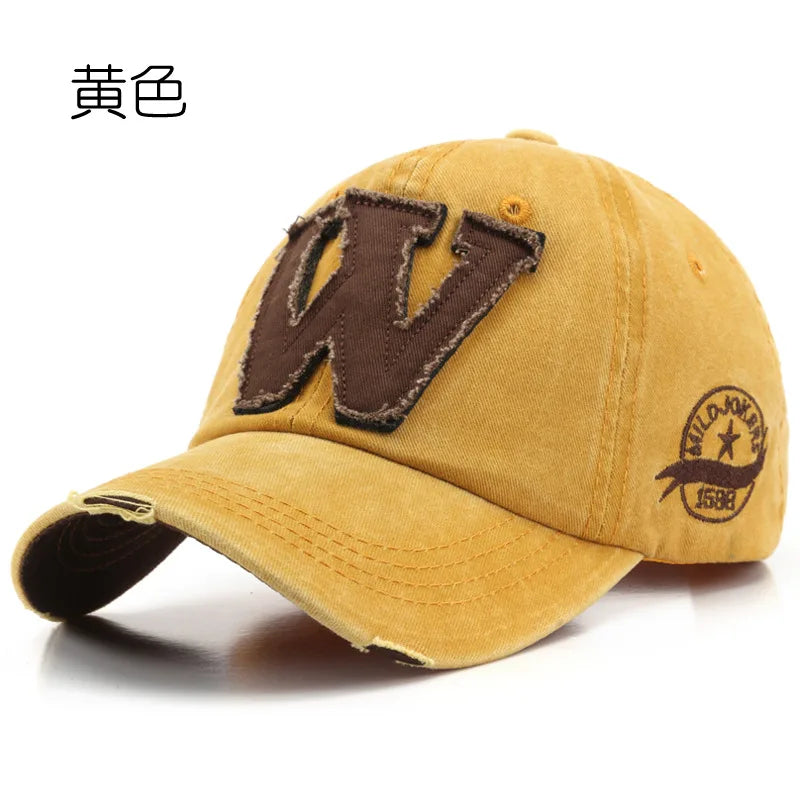 Unisex Baseball Caps Buchstaben W Stickerei Snapback Hip Hop Einstellbar Baumwolle