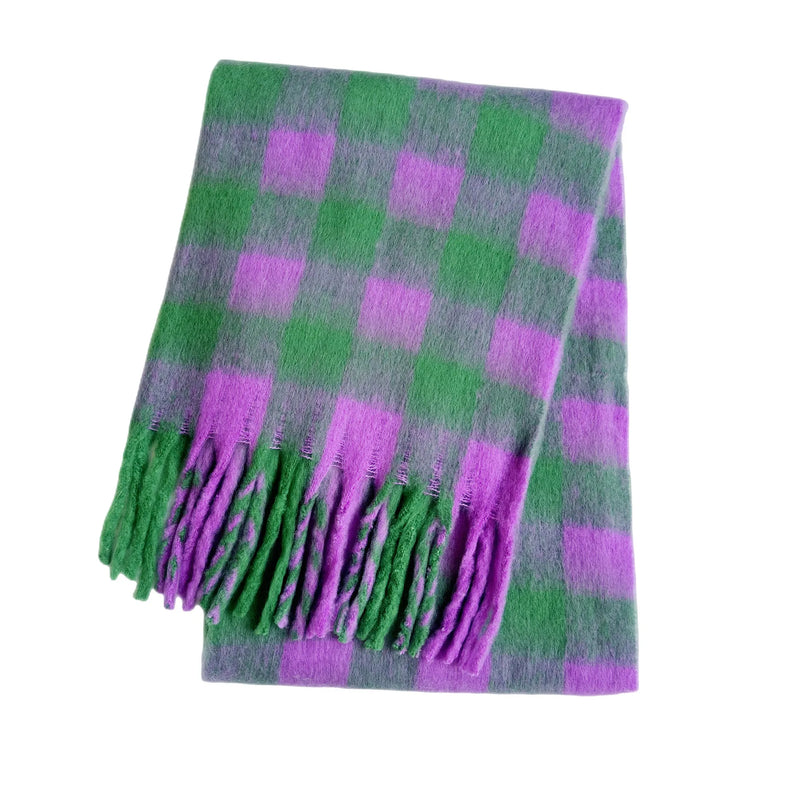 Warmer Kaschmir-Imitat Schal Langer Pashmina Foulard für Damen